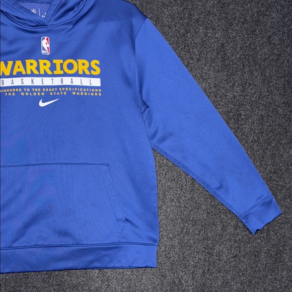 Nike Blue Warriors Basketball Hoodie Large - Picture 4 of 8